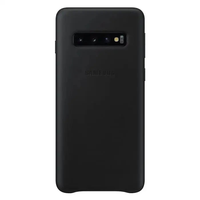 Samsung - Leather Cover Case Black for Samsung Galaxy S10 image 0