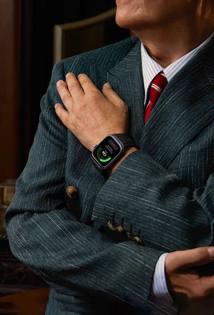 Samsung galaxy watch 46mm smartwatch with a black and silver face, featuring an elegant design.